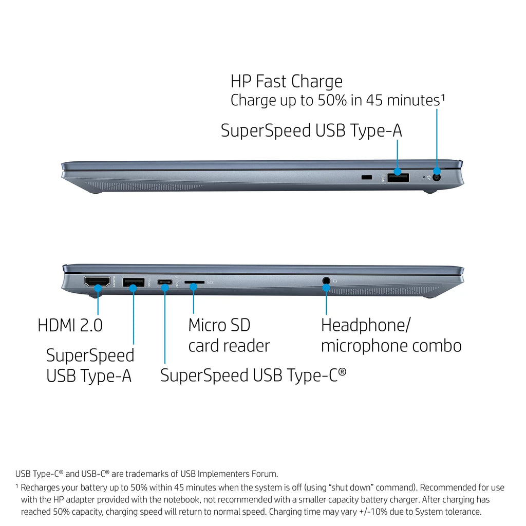 15-eh1070wm Blue, 15.6" SSD, Pavilion Horizon Windows FHD, Ryzen AMD 512GB 7-5700U, 11, RAM, HP 8GB