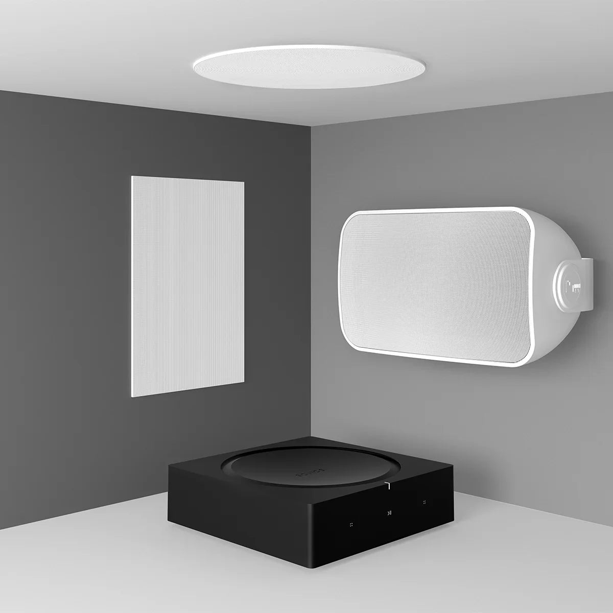 with Player INWLLWW1 Speaker In-Wall Amp Pair Hi-Fi Wireless Sonos