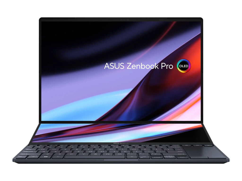 Pro - 32 11 ASUS Home GF 2880 RTX x GB SSD / black Duo 2.5 Core Performance OLED Wi-Fi (2.8K) - Hz 6E - tech RAM 1 - Win touchscreen - NVMe, OLED Zenbook i9 3050 120 12900H Intel TB - - GHz @ 1800 14 - UX8402ZE-DB96T Ti 14.5"
