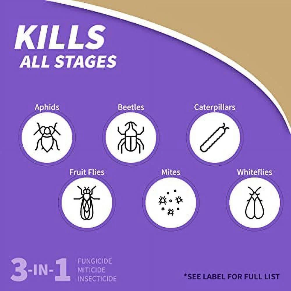 16 Oil, Organic Miticide and Concentrate, Captain Insecticide oz. Jack's for Fungicide, Bonide Multi-Purpose Neem Gardening