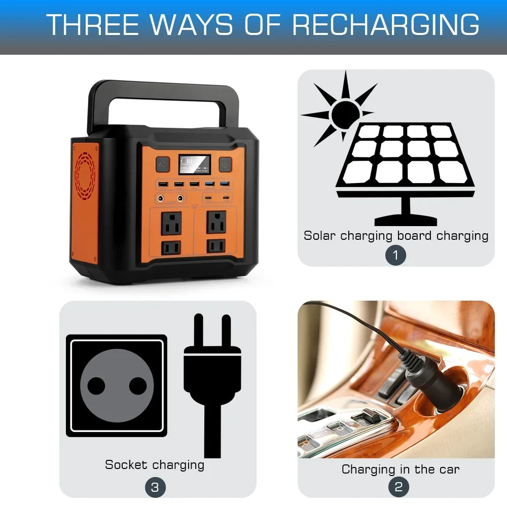 Battery 80AH 300W Generator Power Station Solar Lithium Portable 296WH