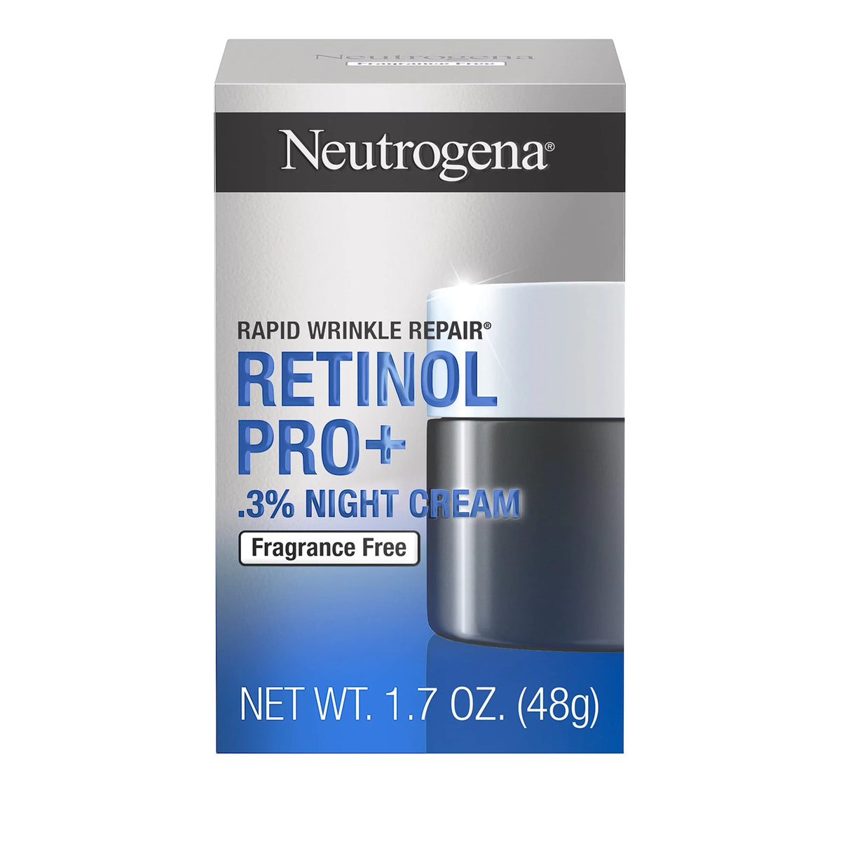 Anti-Aging Rapid Moisturizer - Formula, Face Retinol, Cream, Night Pro+ 0.3% Repair 1.7 with Neutrogena Retinol Neck & Your Fragrance-Free Wrinkle Skin Revitalize Oz