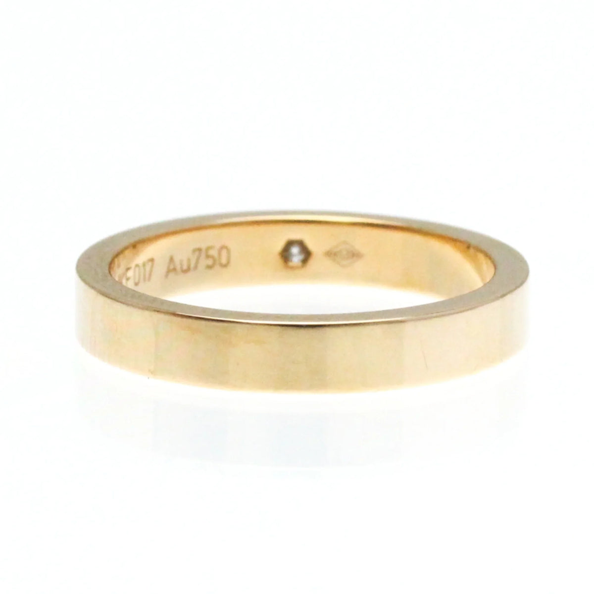 Diamond (Good) Band Gold Ring Pink Pre-Owned (18K) Fashion Cartier Pink Engraved Ring Gold