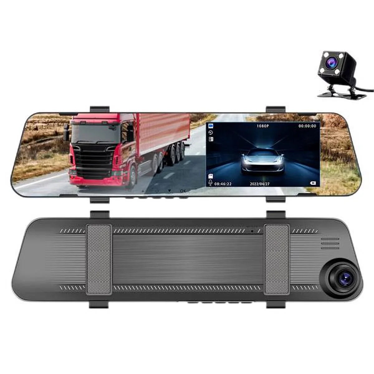 Mirror Camera Dual Rearview Car Video Dash DVR Front 1080P Rear Cam HD Recorder