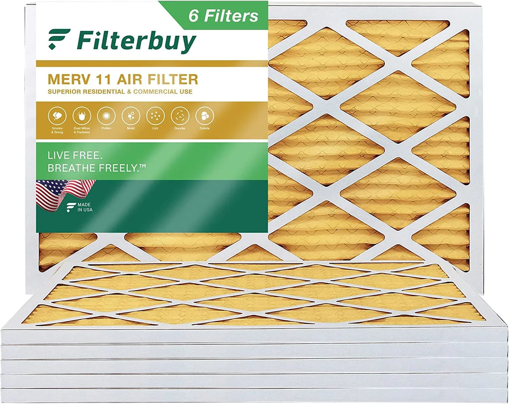 Pleated MERV Filters HVAC Filterbuy 11 (6-Pack) Air AC 8x30x1 Furnace