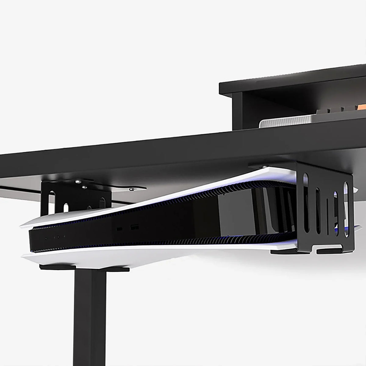 Liboer PS5 Space Desk Black Mounting, Metal Holder Save Console, fabric, Strong Under for