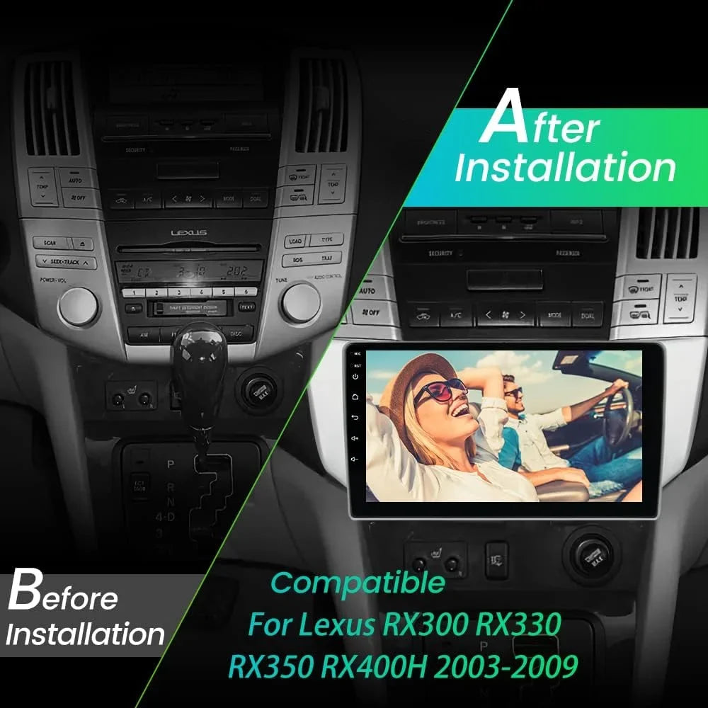 Toyota Carplay + RX330 Android Car RX350 Lexus SWC/Wired GPS/FM/WiFi/USB, RX400H for Lexus 32GB RX300 Car Radio Harrier 2GB 12 with Auto Support 2003-2009,Android Stereo