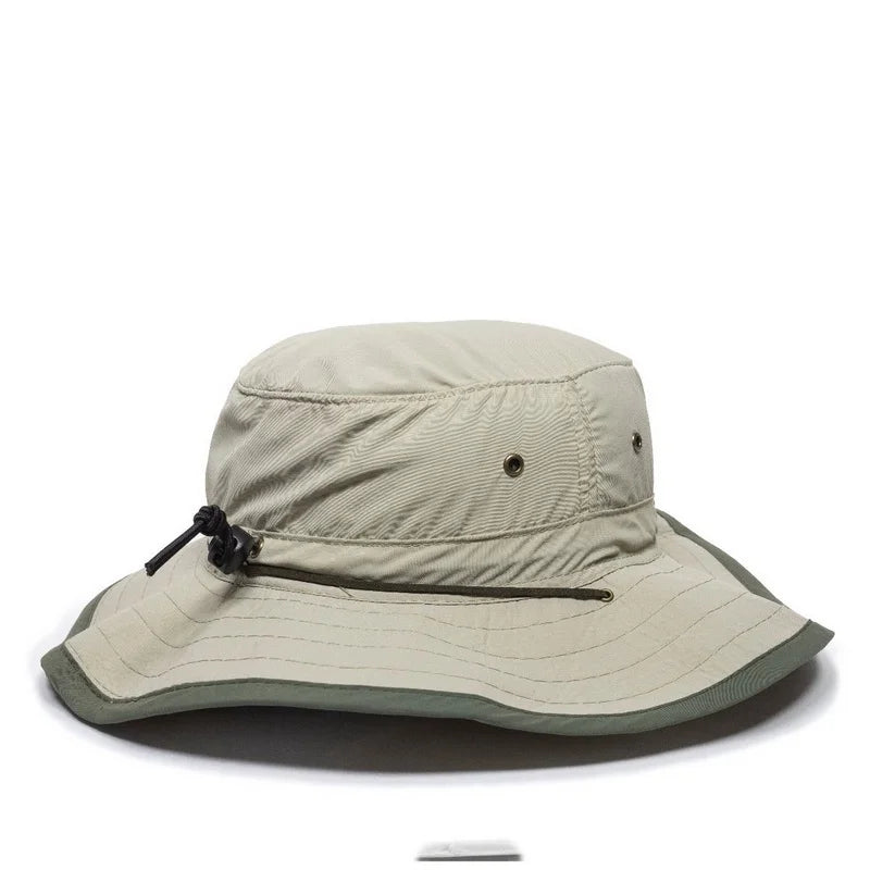 Explorer Sunblock BH-600 exterior Hat Khaki Leather Cord Cap Chin