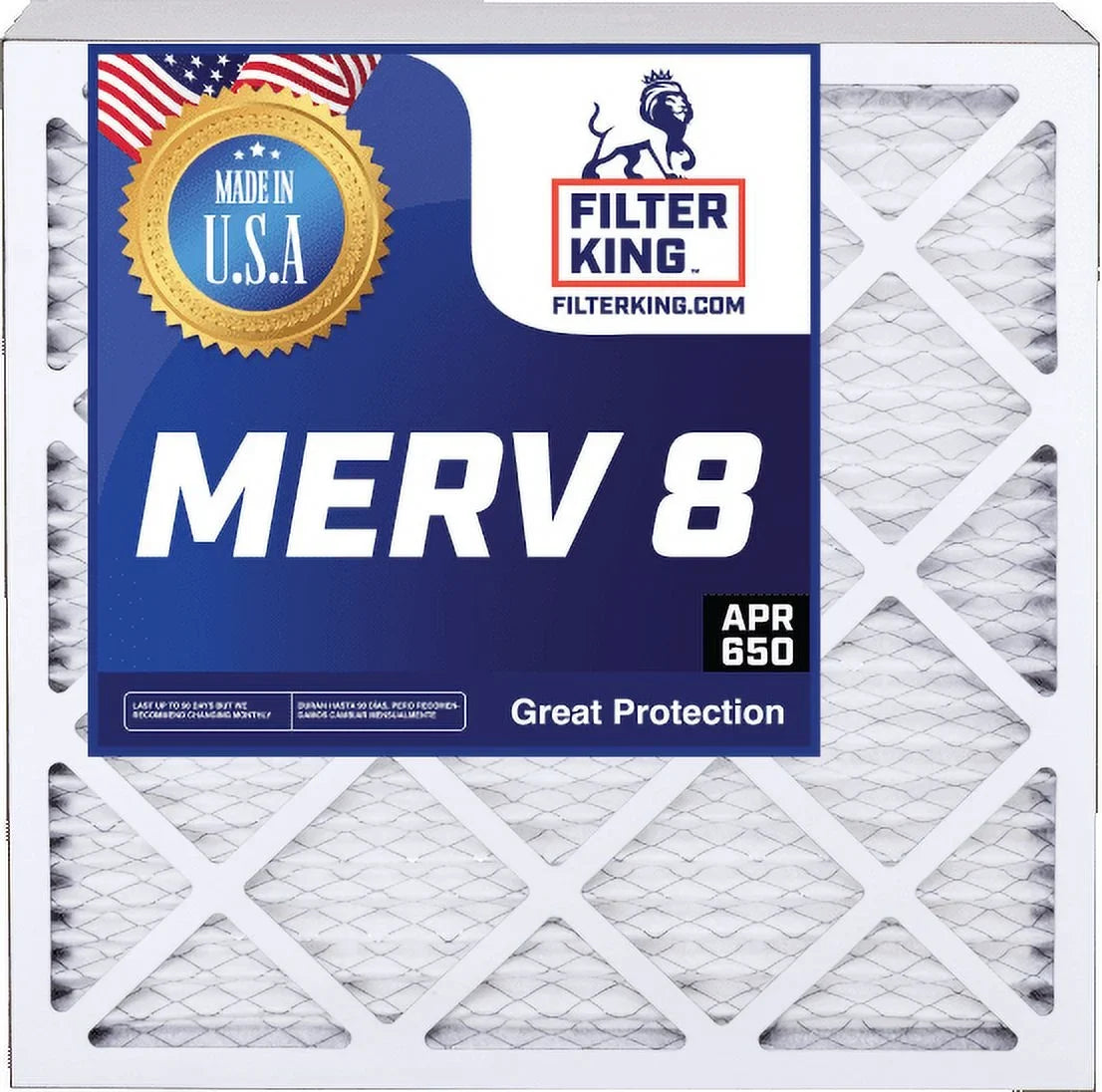 Filter | x Filter Filters | Actual IN USA King x | | Pleated 8 23 MADE 5-PACK HVAC MERV Furnace 20 .75" dimension: A/C 20x23x1 Air