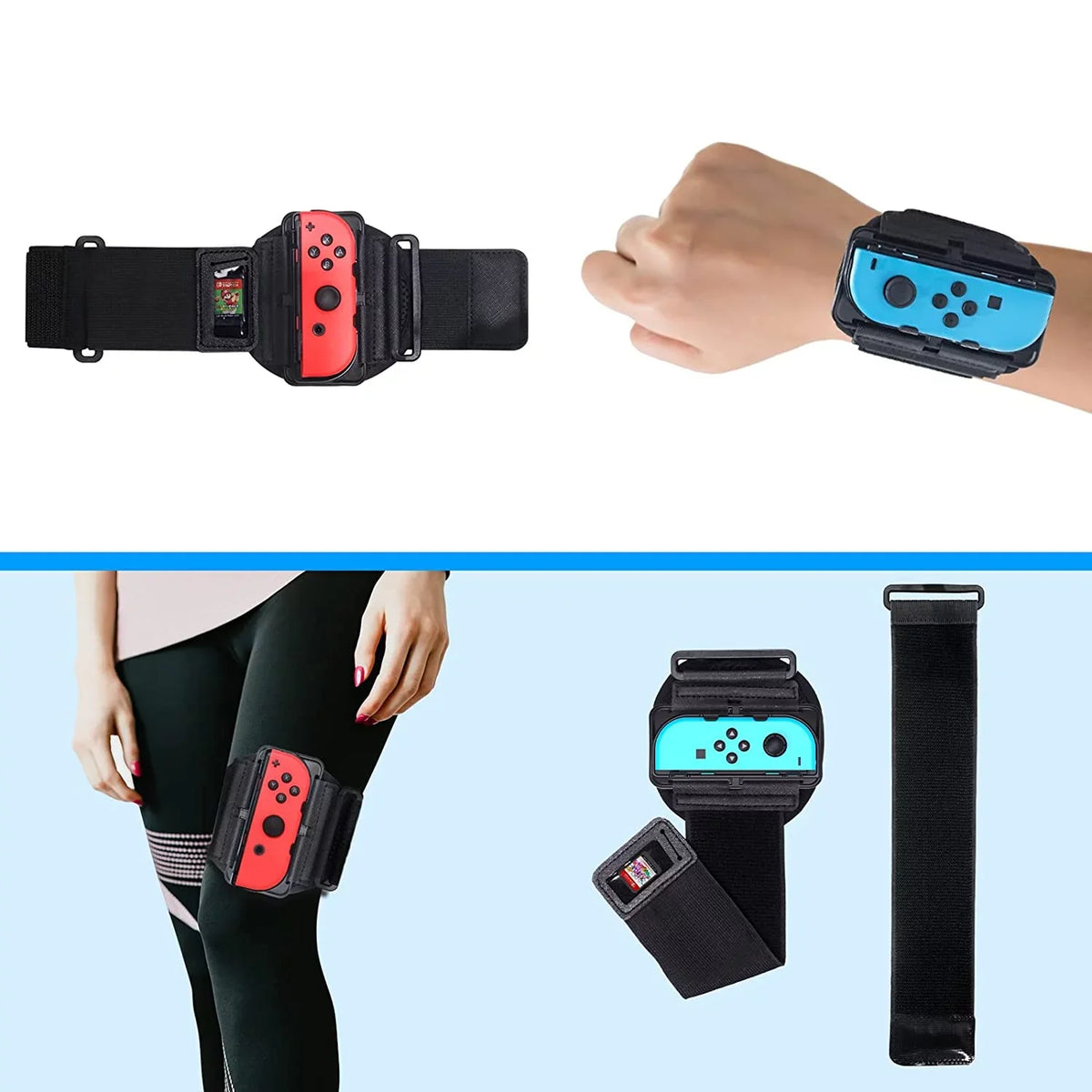 Compatible strap Nintendo Dance with 2-in-1 New Switch Fit Arm Adventure/Just Sports/Ring Leg Upgrade and