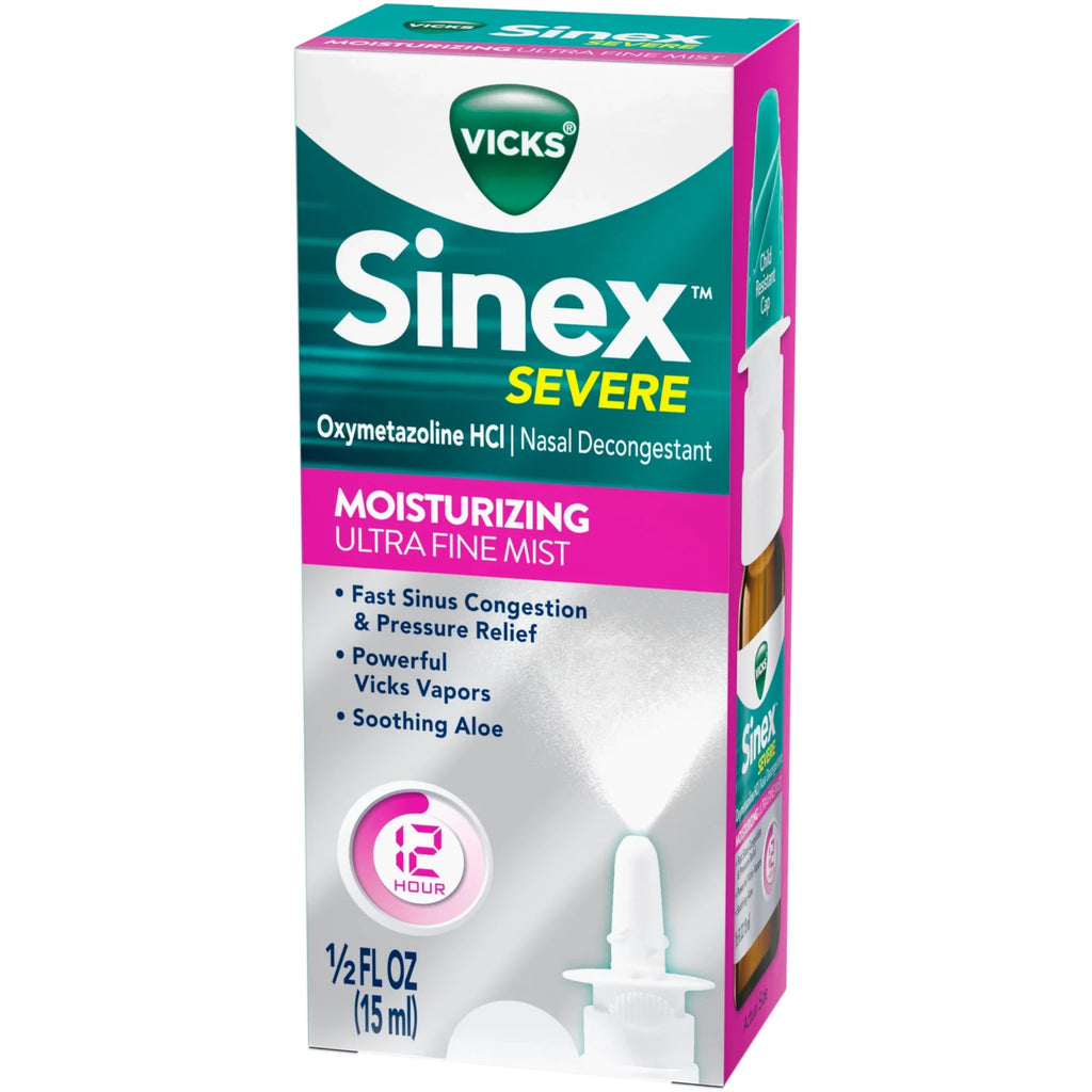 Fine Moisturizing Ounces Mist, 3 Severe 0.5 Sinex Pack Aloe Ultra Each Vicks