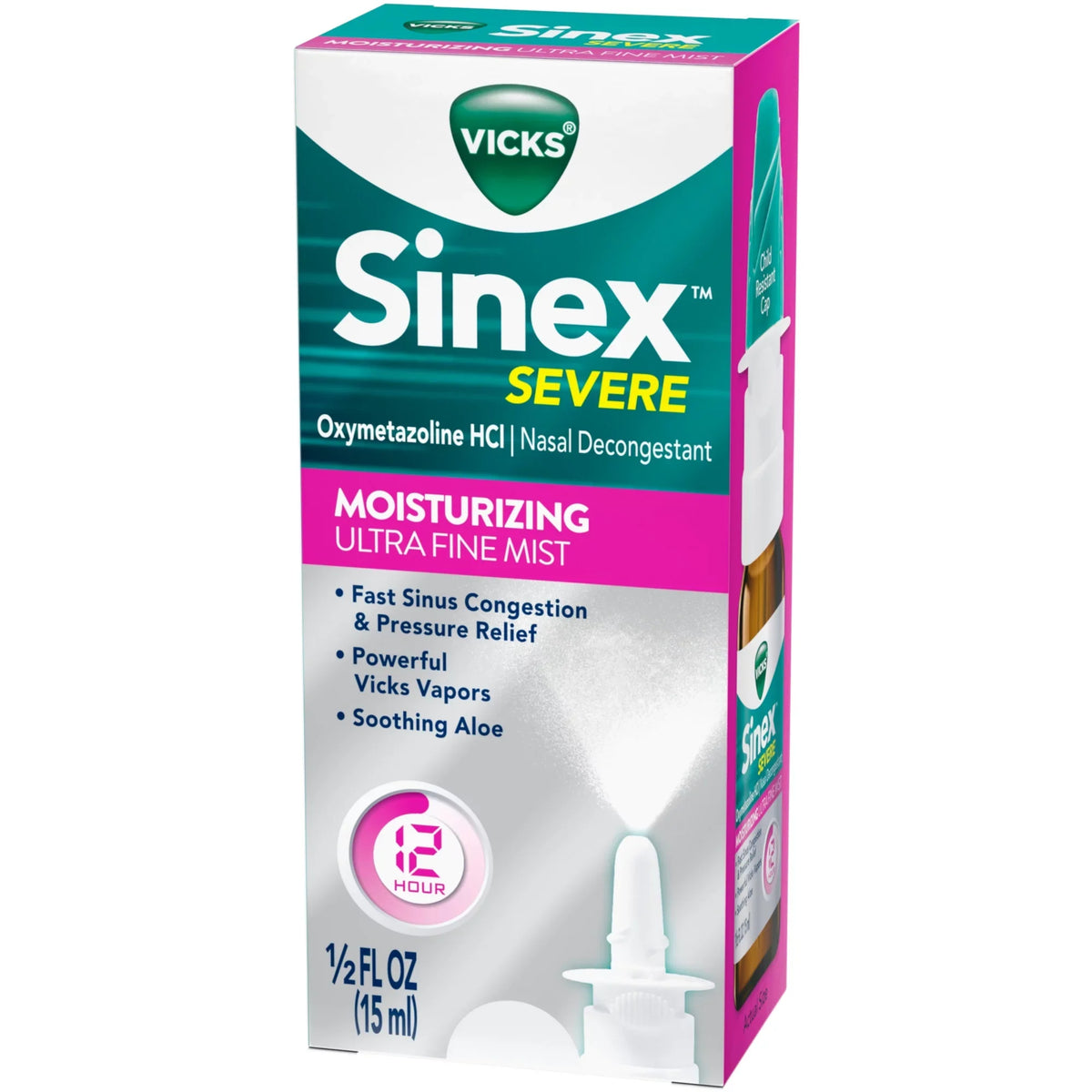 Fine Moisturizing Ounces Mist, 3 Severe 0.5 Sinex Pack Aloe Ultra Each Vicks