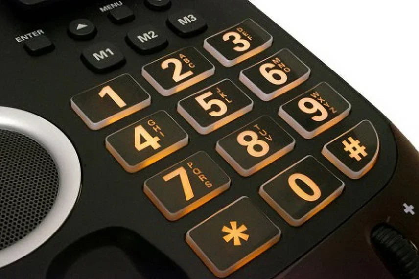 CID Black AltoPlus Button Clarity Speakerphone, Extra Loud Big