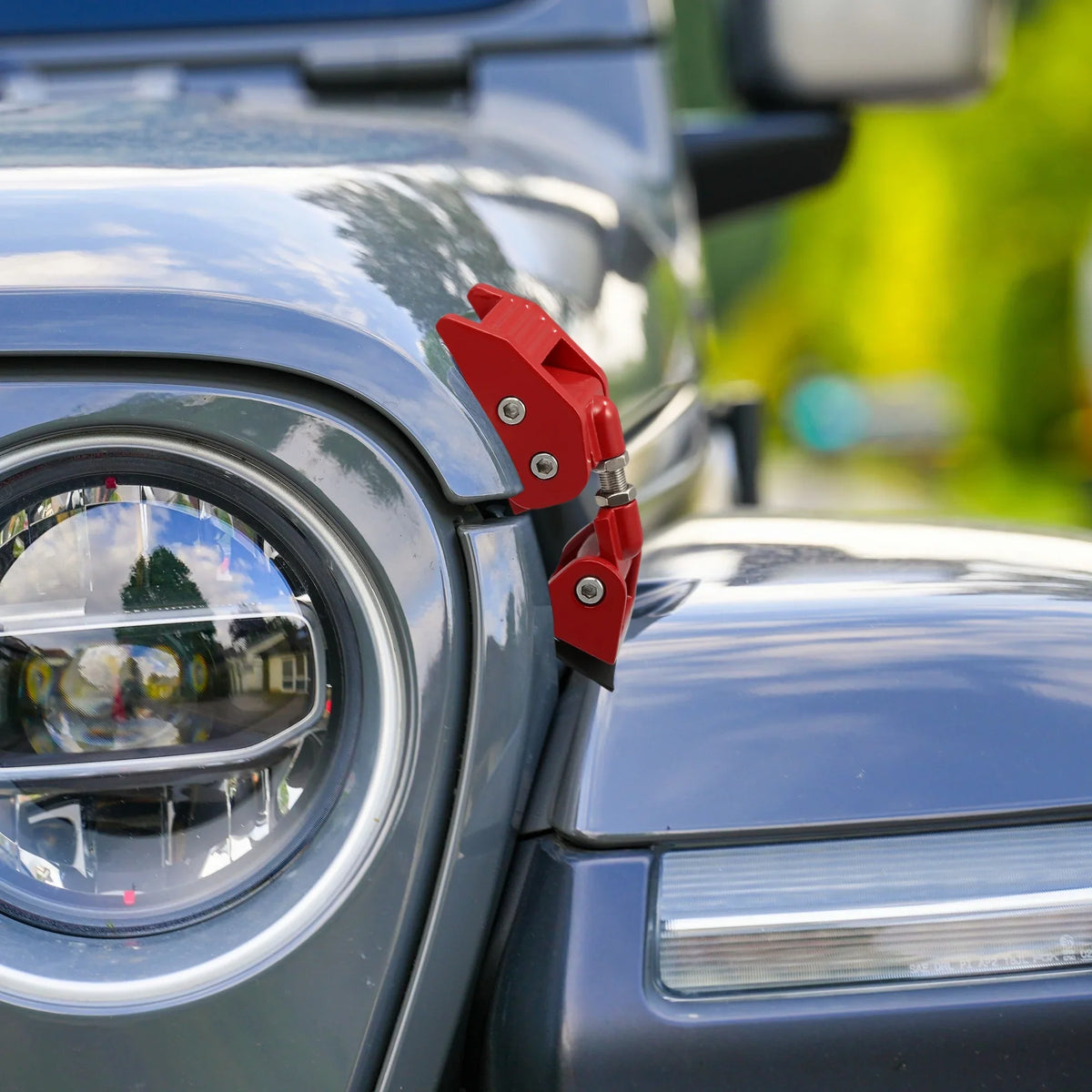Hood Door Catch 4 Red Front & Unique Fit Jeep 2 Unlimited Wrangler for Door JK 1 Hood Bargains Locking Latches Pair