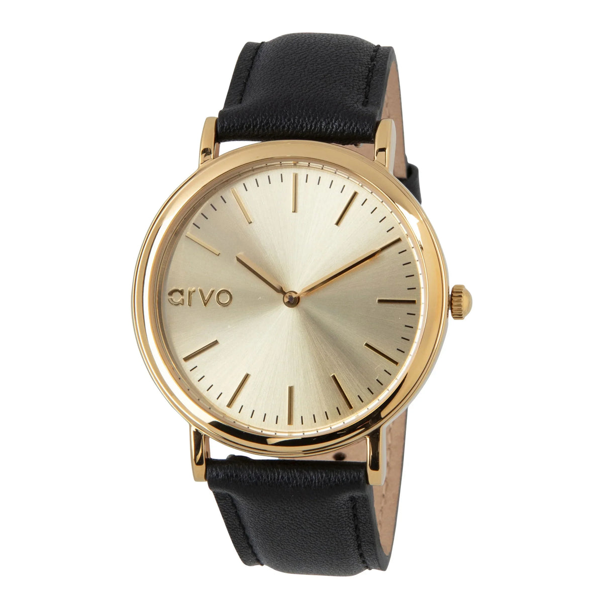 Arvo Black Watch Gold - Leather Time Sawyer