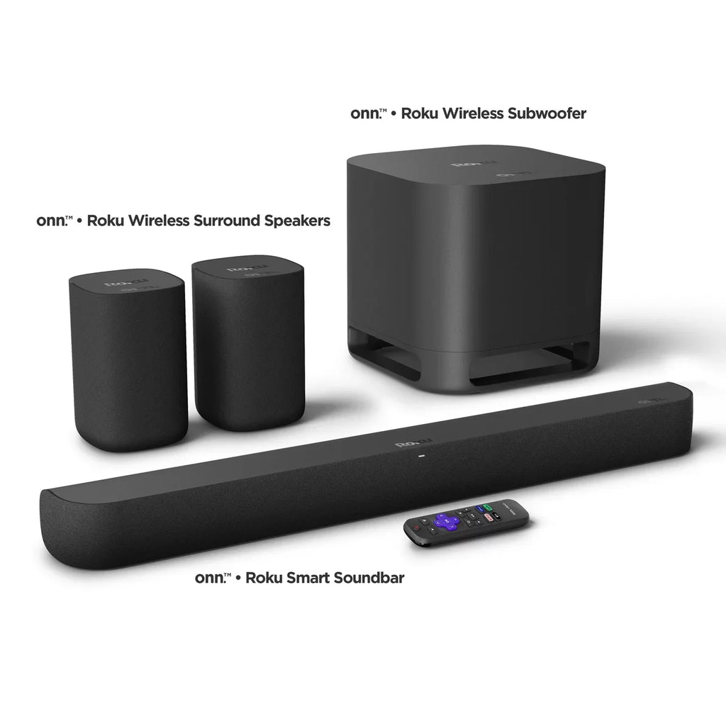 Streaming onn Smart 4K Media built-in Soundbar Roku with Player