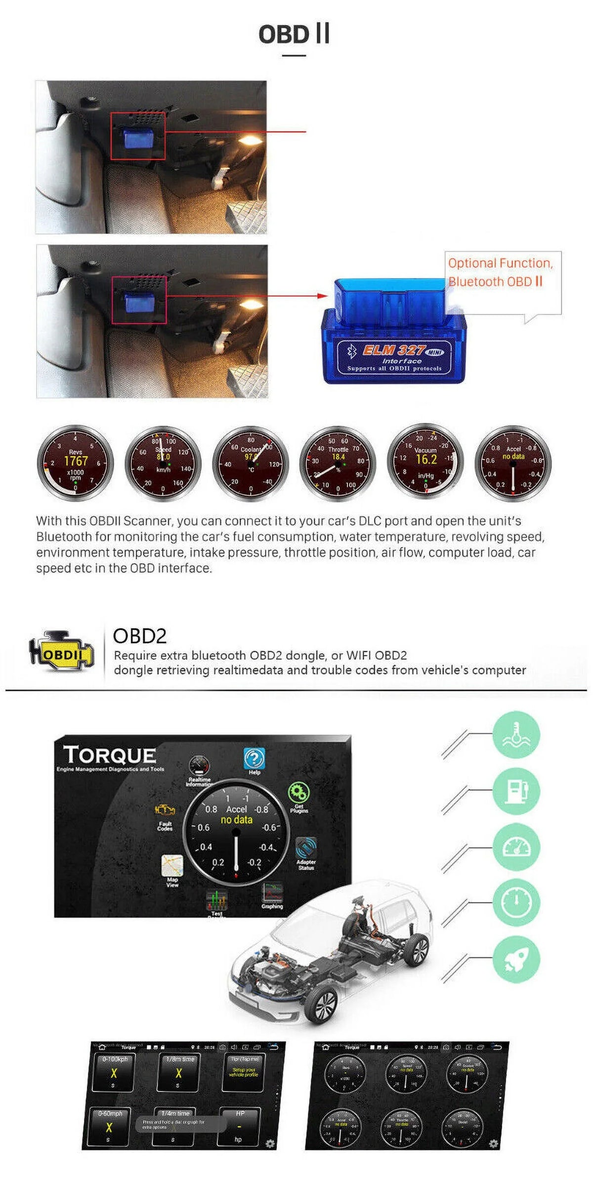 Camera WIFI for 1280*720 Stereo Screen Player Auto 10.1" 2008-2013 Navigation 12 Black SWC Carplay Video Accord Radio Backup 8 GPS Honda Android Car Support Android 2+32G, Wireless