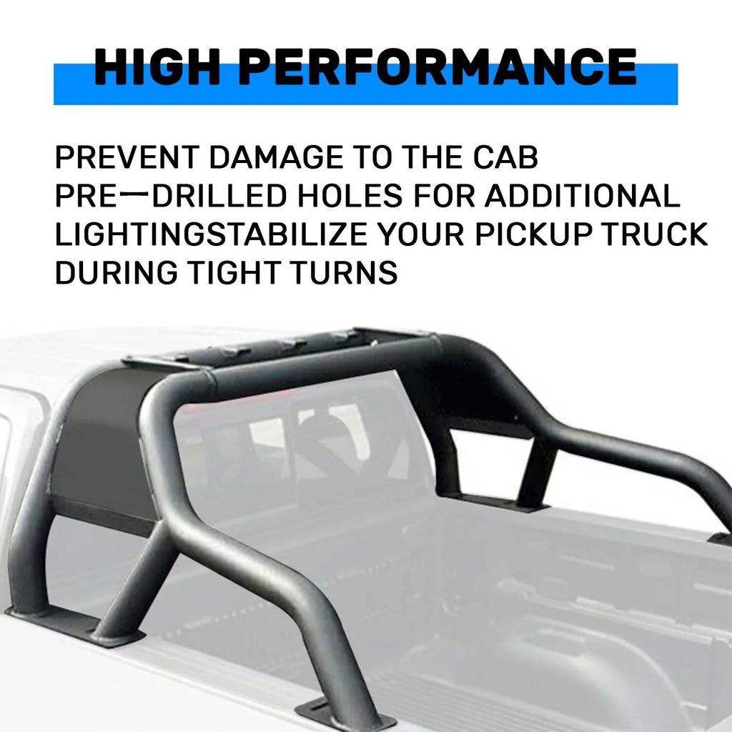 Ram F-150 Cargo Sierra 1500 Roll KOJEM Chevrolet Ram Rack 1500 Bed Head Bar for 07-22 Sport Black Dodge Tundra Silverado 1500 1500 GMC 04-22 Toyota