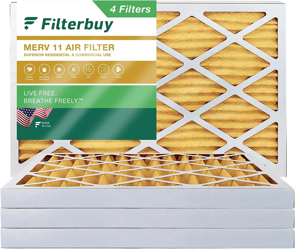 MERV AC Furnace Pleated HVAC Filterbuy Filters 8x20x2 Air (4-Pack) 11