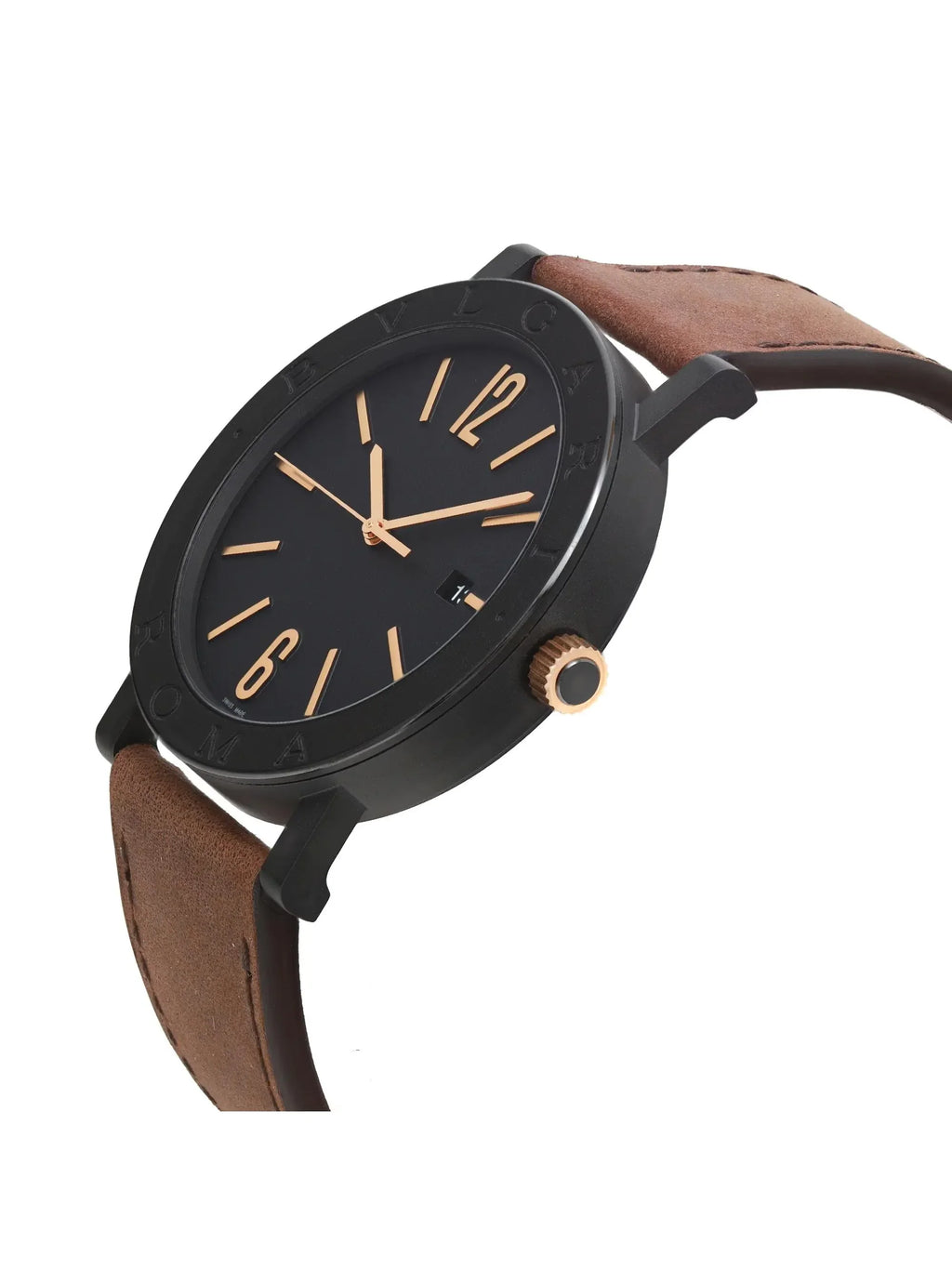 Black 103219 Solotempo Watch 41mm New Dial Steel DLC Automatic Coated Bvlgari