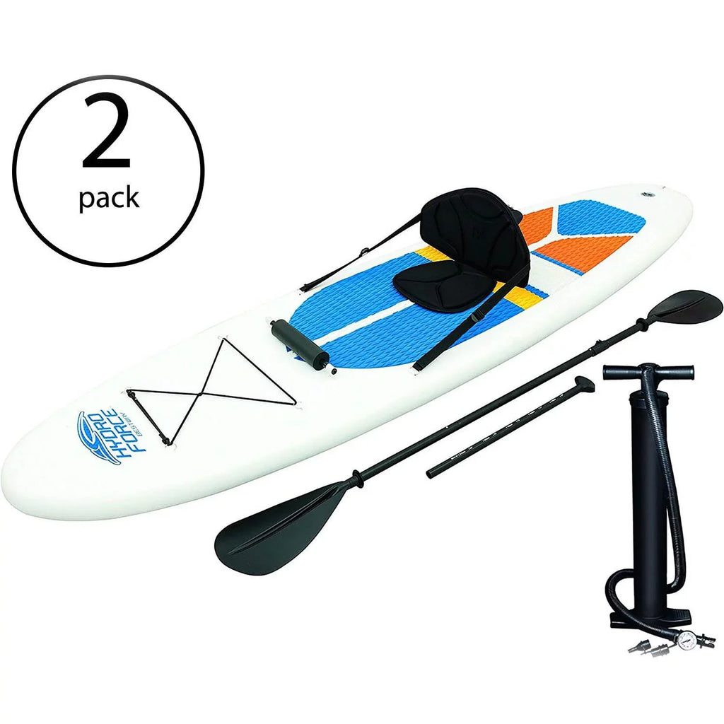 Stand Bestway Cap White Paddle Board (2 Hydro-Force 10' Pack) Inflatable Up