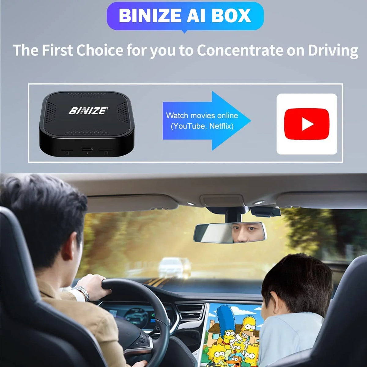 System,Built-in BINIZE Wireless with Fit Auto CarPlay,Wireless Navigation,Support Only YouTube Android ai OEM/Factory Cars Netflix,etc Cellular,4+64G,8Core, CarPlay&Android for Box Wired 4G