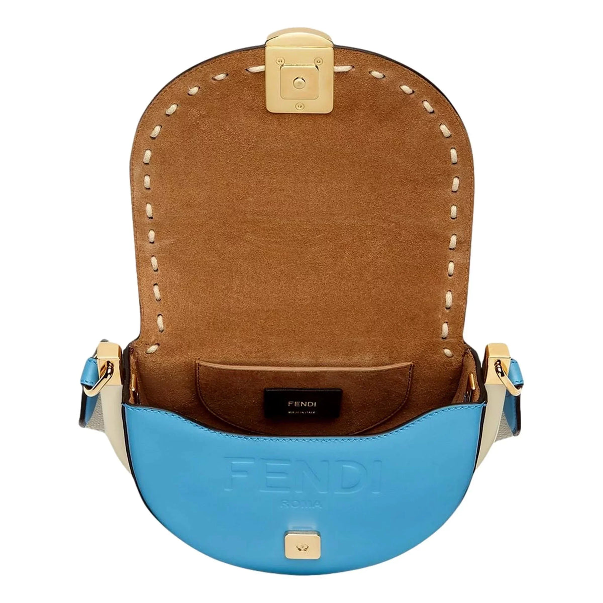 Moonlight Bag Blue Fendi Satchel Leather Cyber Crossbody