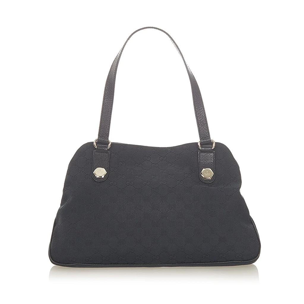 Fabric Black (Good) Women GG Canvas Bag Pre-Owned Shoulder