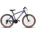 Mountain Womens Twist Steel Bicycles(Blue-Purple) 26 Mens 21-Speed Snow U-Brakes Youth Commuter Bike Trail Mountain Beach Frame Inch Teenagers Carbon Shifter, Wheel, City