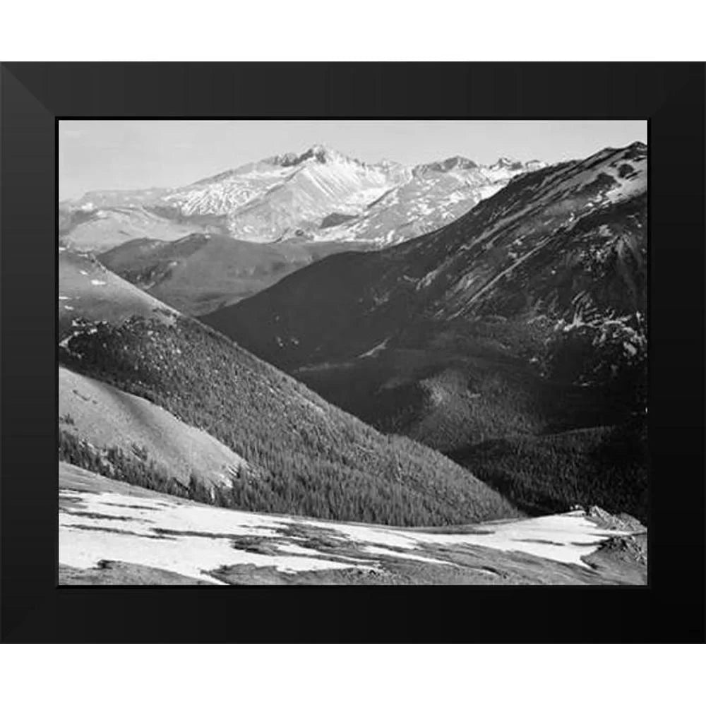 Rocky Museum 14x12 Peak Black ca. Modern Titled Colorado, Print - in Mountain National Adams, Framed Longs Ansel Art 1941-1942 Park,