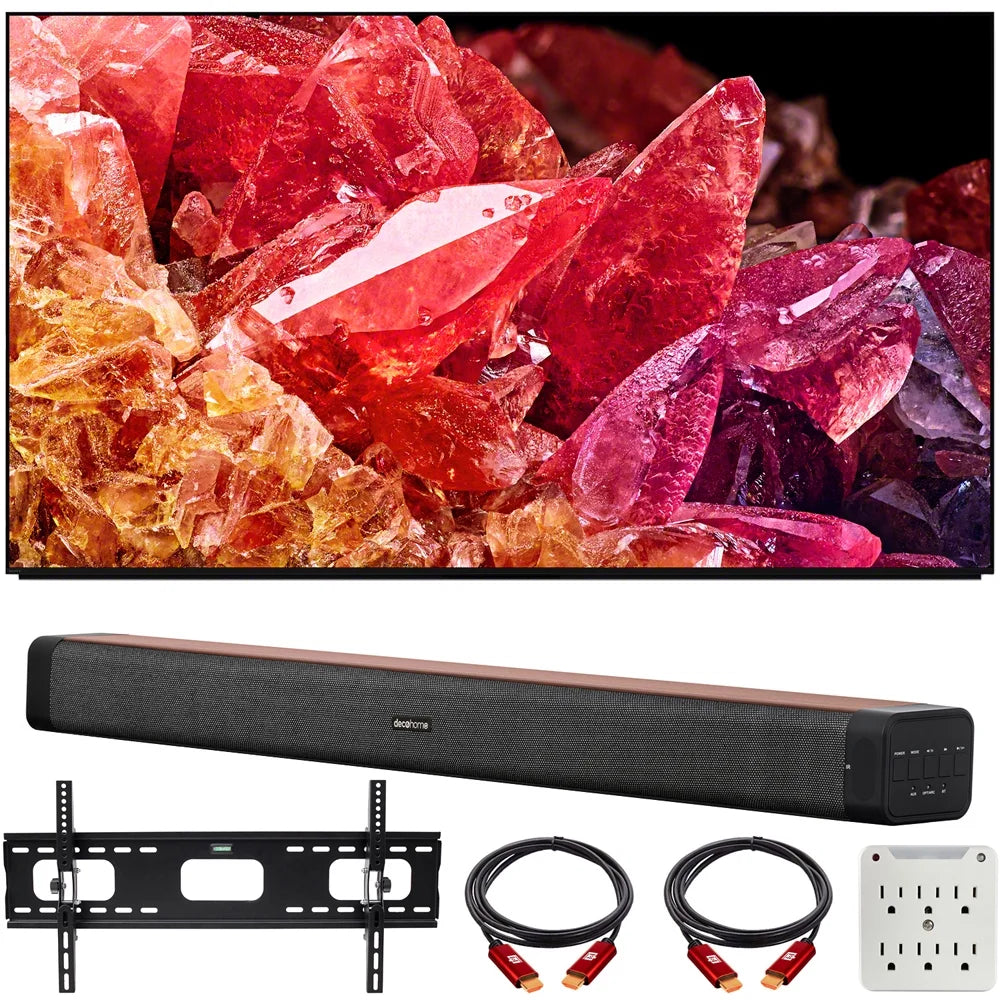 Surge smart XR85X95K BRAVIA Deco Model) 6-Outlet with Bracket Adapter 60W 4K Bundle HDR Mount XR Home 2.0 TV (2022 LED X95K with Bundle TV Wall Channel 37"-100" Soundbar, TV Mini 85" and