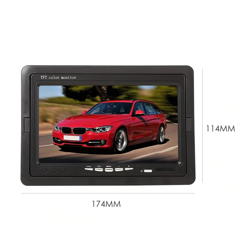 cable 18 Night parking for Monitor IR with Van LED RV system Bus reverse feet Car Vision+32 Truck TFT 12V/24V camera 7inch Car LCD