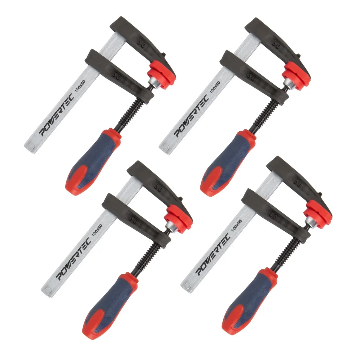 F each F 4PK lb (71591-P2) POWERTEC for Duty Clamps 330 Capacity design Heavy Bar Clamp 4-Inch Woodworking,