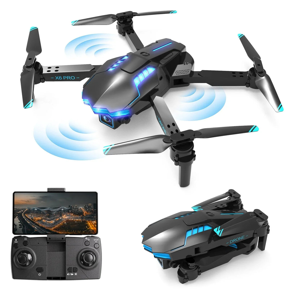 For One WiFi Dual Track Button Mode Mini Kids Obstacle FPV Foldable RC Camera Airplane With HD Off RC Adults Headless 4K And StartSmart Quadcopter Avoidance