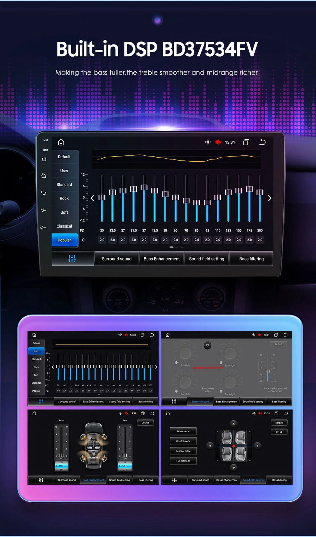CAR GPS 4G STEREO CARPLAY 2016-2020 ANDROID RADIO 12 9" FOR CIVIC HONDA