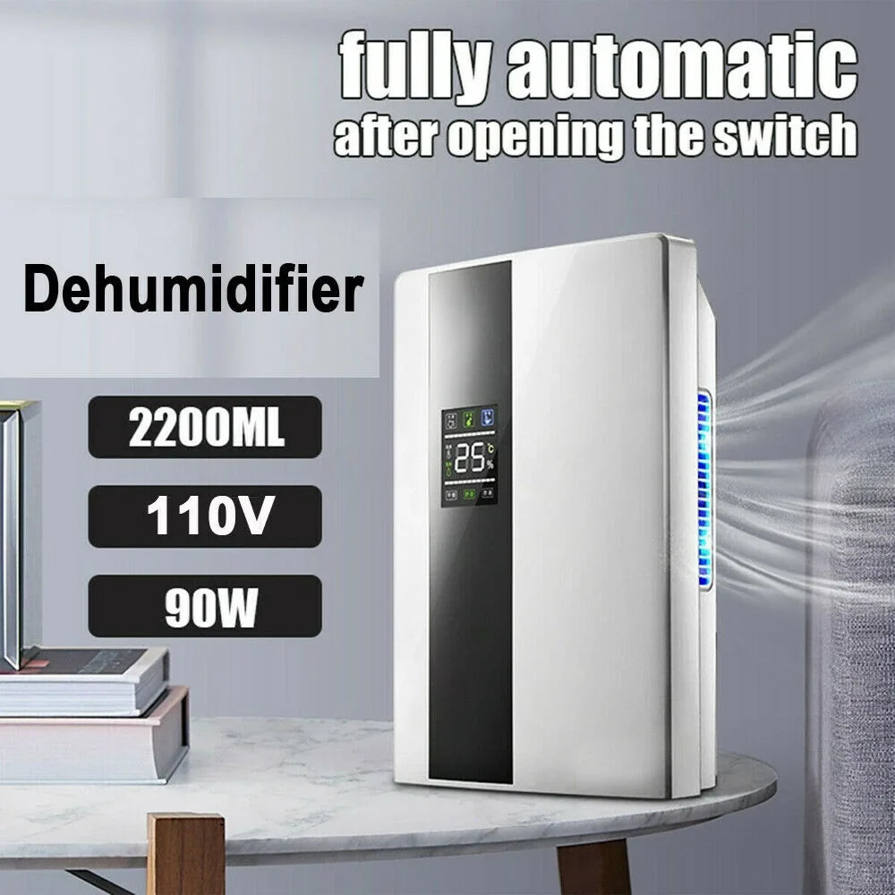 Quiet and Dehumidifier Tank with Dehumidifier 2200ml Remote Portable liquid Ultra TOOL1SHOoo LCD