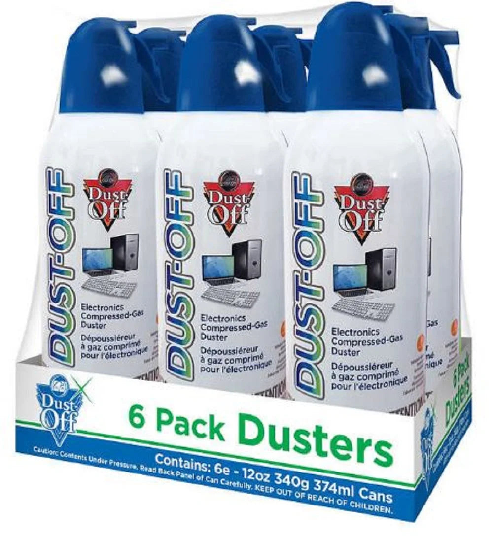 Gas Count oz, 12 Compressed Dust-Off 6 Duster,