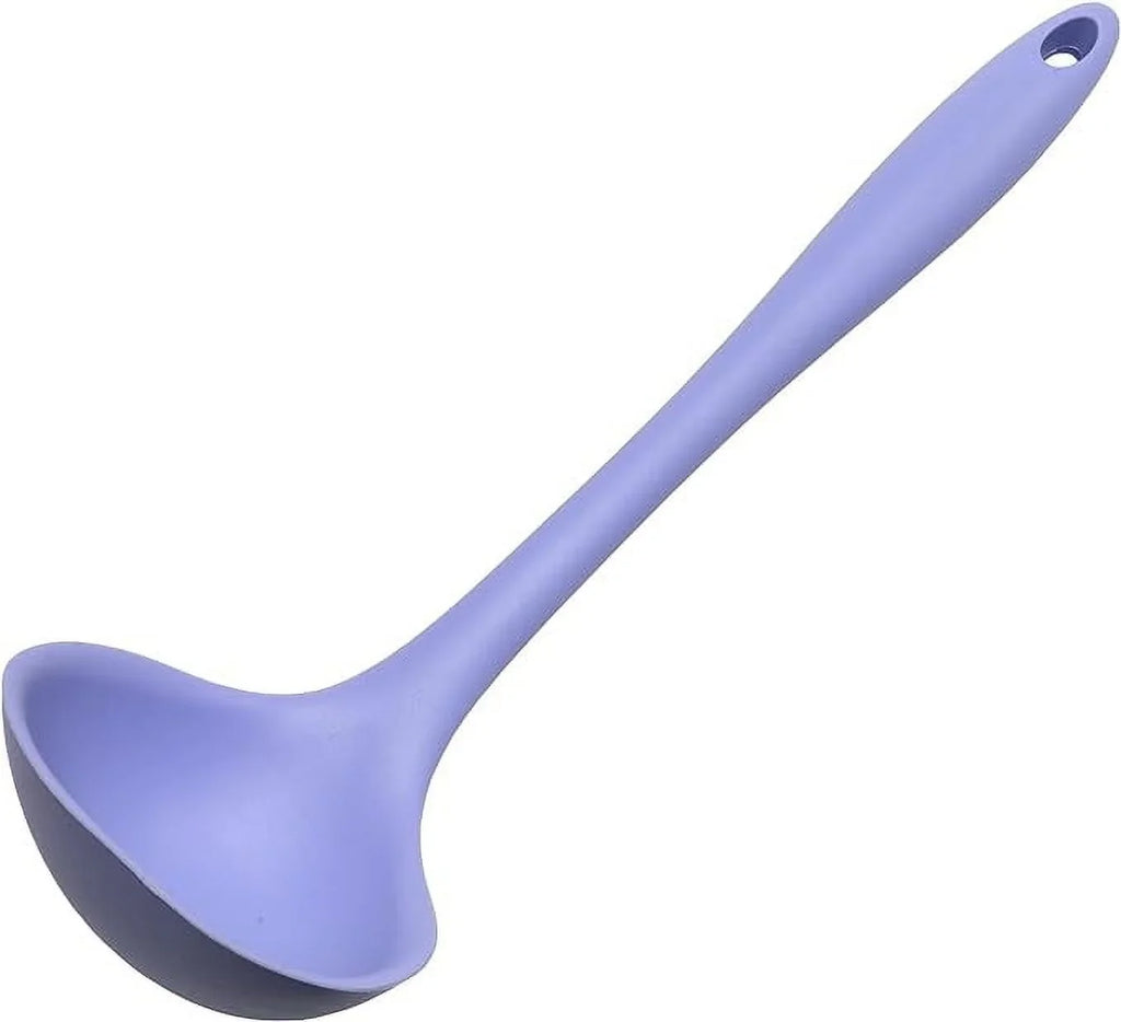 Premium Blue Chef Ladle, Cooking Silicone Craft Pastel 11.25 inch,