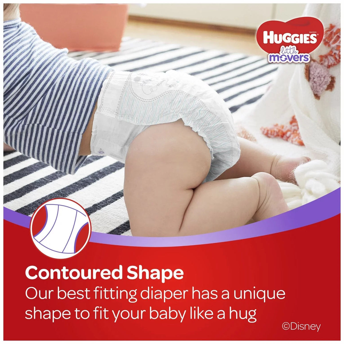 Baby Little Pack Ct, Huggies Diapers, 4, Giant Movers 104 dimension