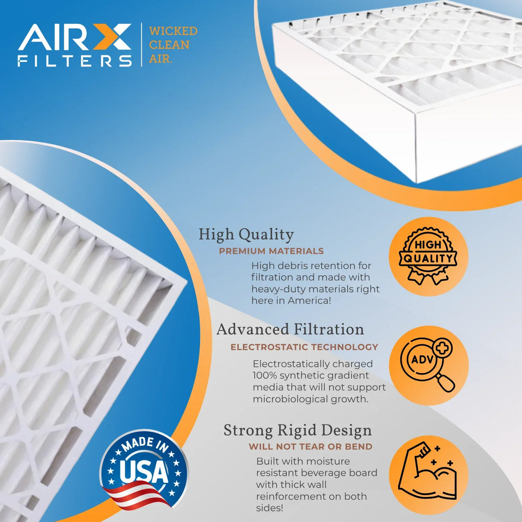 WICKED FPR MERV AIRX CLEAN Comparable AIR. 9 by Air 2 MPR 1500 2200 with X6670 to Pack Filter Compatible Filter Lennox FILTERS 13 & 16x25x5 Air -