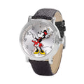 Diamond WDS001291 Women's Women Mickey Classic Dial, Strap, Disney on Watch Black Watch, Adult Articulating Mouse Stone Vintage Silver Hands Alloy Sequins