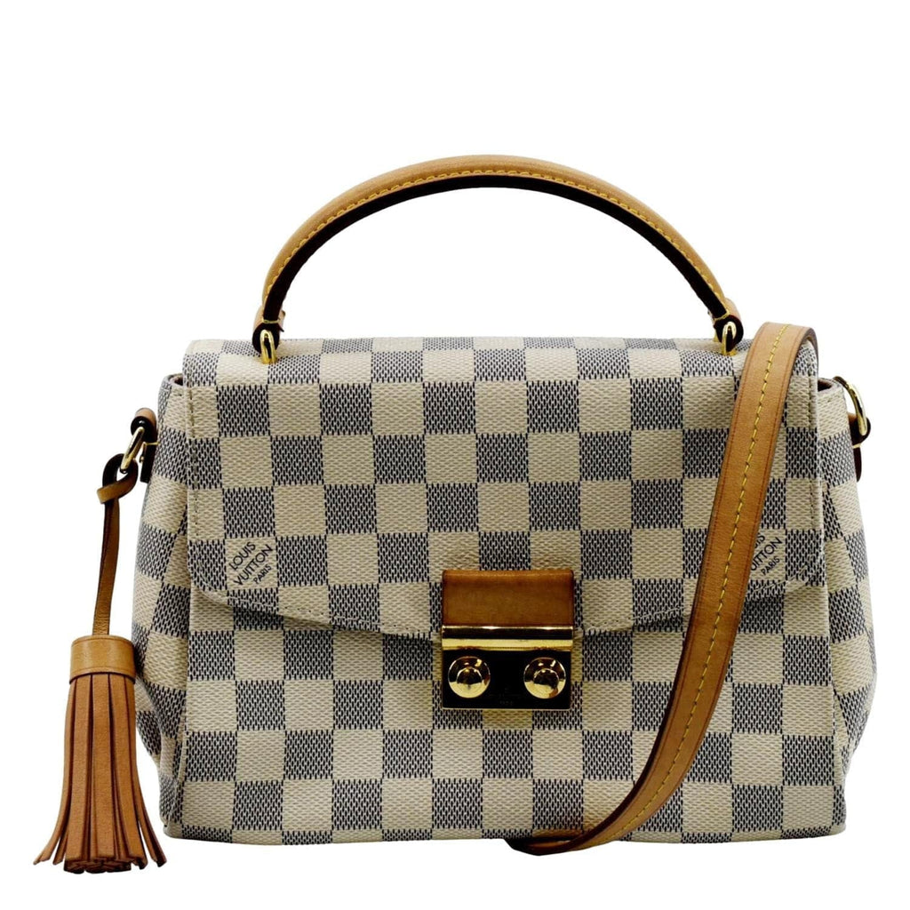 Croisette Crossbody Bag Pre-owned Satchel Azur Damier White