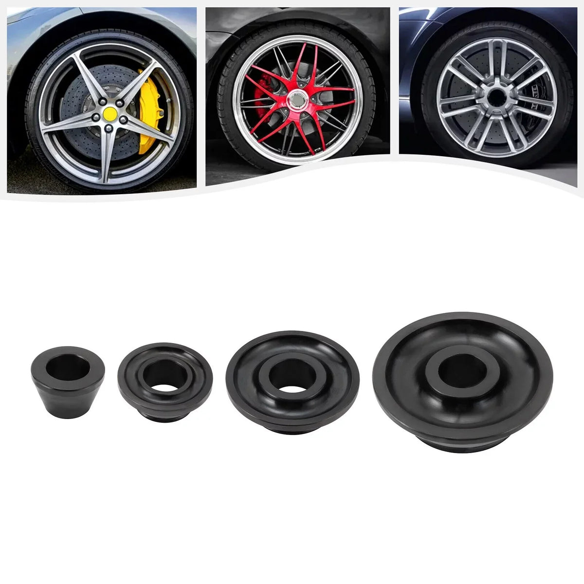 Sizes 4 Tire Wheel 36mm Balancer Kit Cones Steel Balancer Cones 45-gauge Adapter