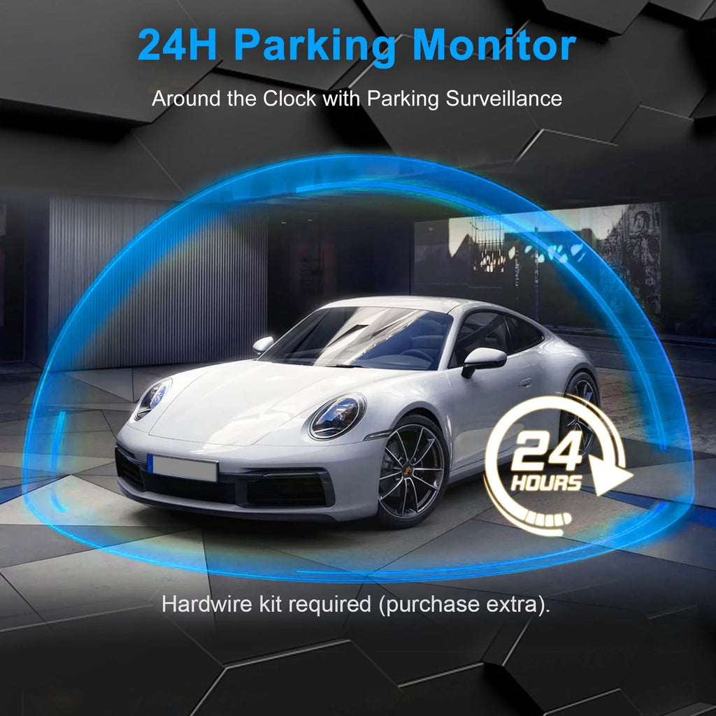 G-Sensor, IPS with Camera, Backup Camera, Vision, Dual View Night TSV Screen Mirror Touch Recorder 1080P Dash Rear Driving Car Cam