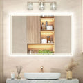 Inch Sensor, Backlit Lighted Lights, 36x28 Mirror, LED Anti-Fog, 3000K-6000K, LED Mirror with Dimmable Bathroom Touch Bathroom ANTEN Mirror Bathroom Vanity Wall-Mounted Mirror,