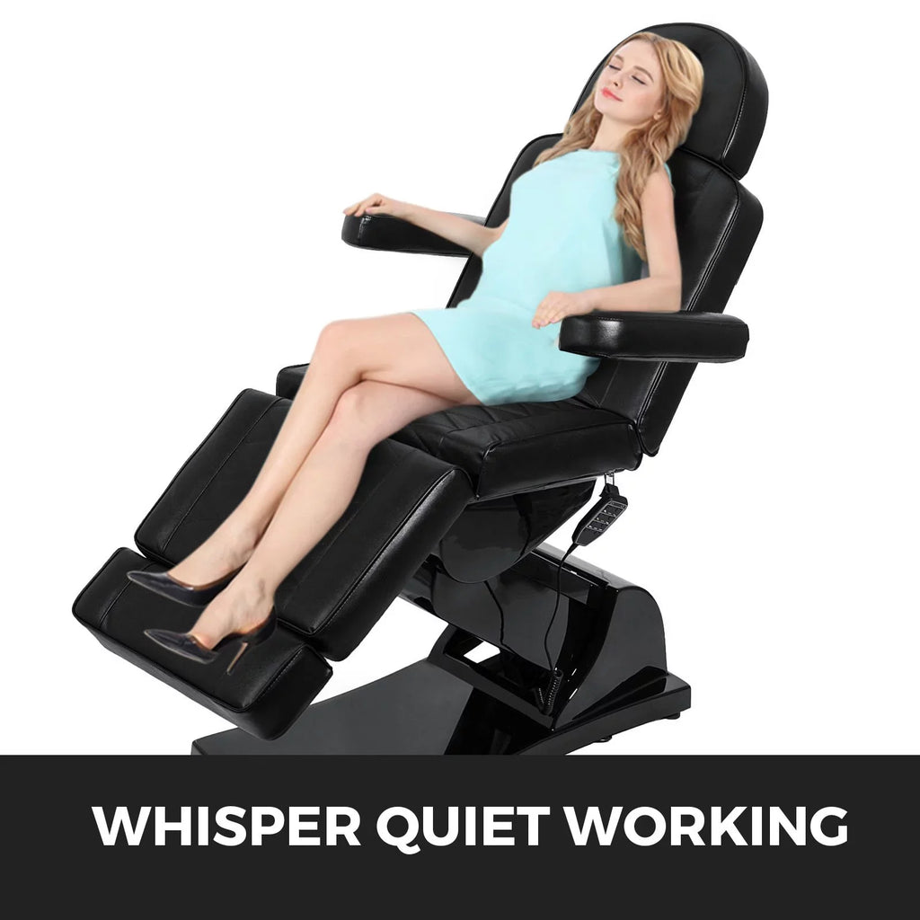 Motors Massage Reclining (Black) Full Bed Chair Bed Chair Salon VEVOR 4 Aesthetic Purpose Dental for Electrical Podiatry Facial Spa All Table Chair Adjustable Tattoo Electric