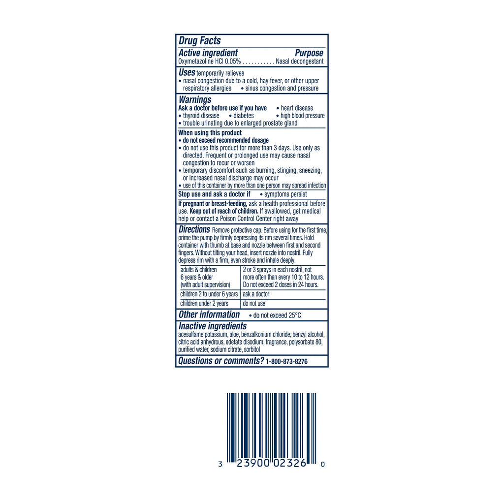 Fine Moisturizing Ounces Mist, 3 Severe 0.5 Sinex Pack Aloe Ultra Each Vicks