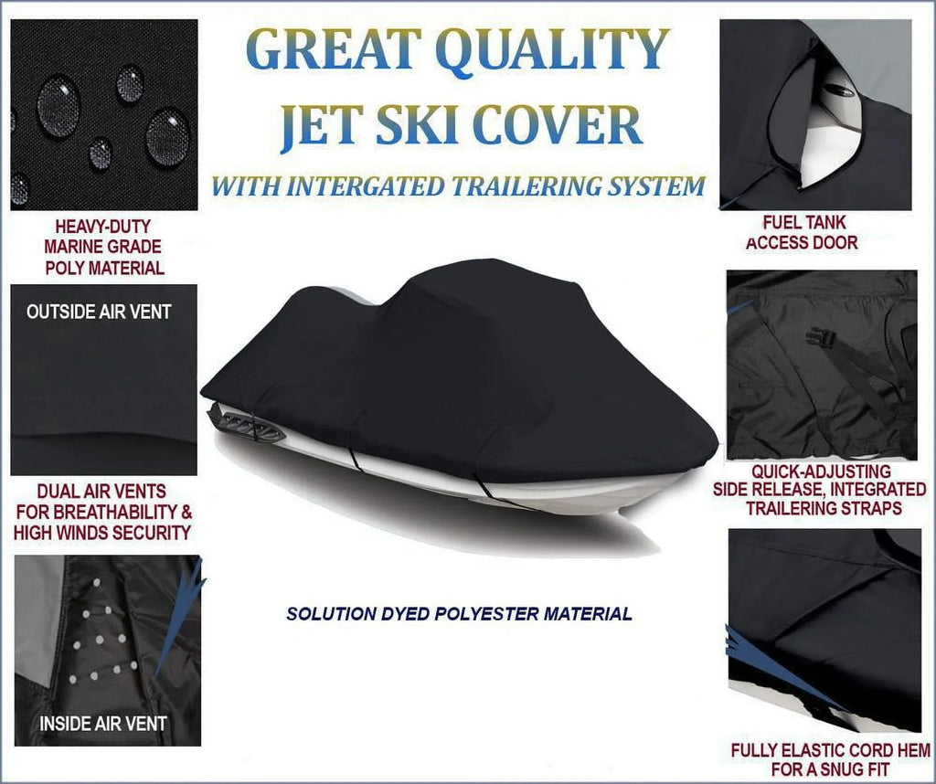 1998, Sea-Doo PWC Cover GSX TOP OF 1997 Compatible Doo Ltd GSX Jet BLACK JET for 1996 Ski 1997 Sea Cover 1998 THE 1999 Bombardier Seater SKI 1996 1-2 LINE