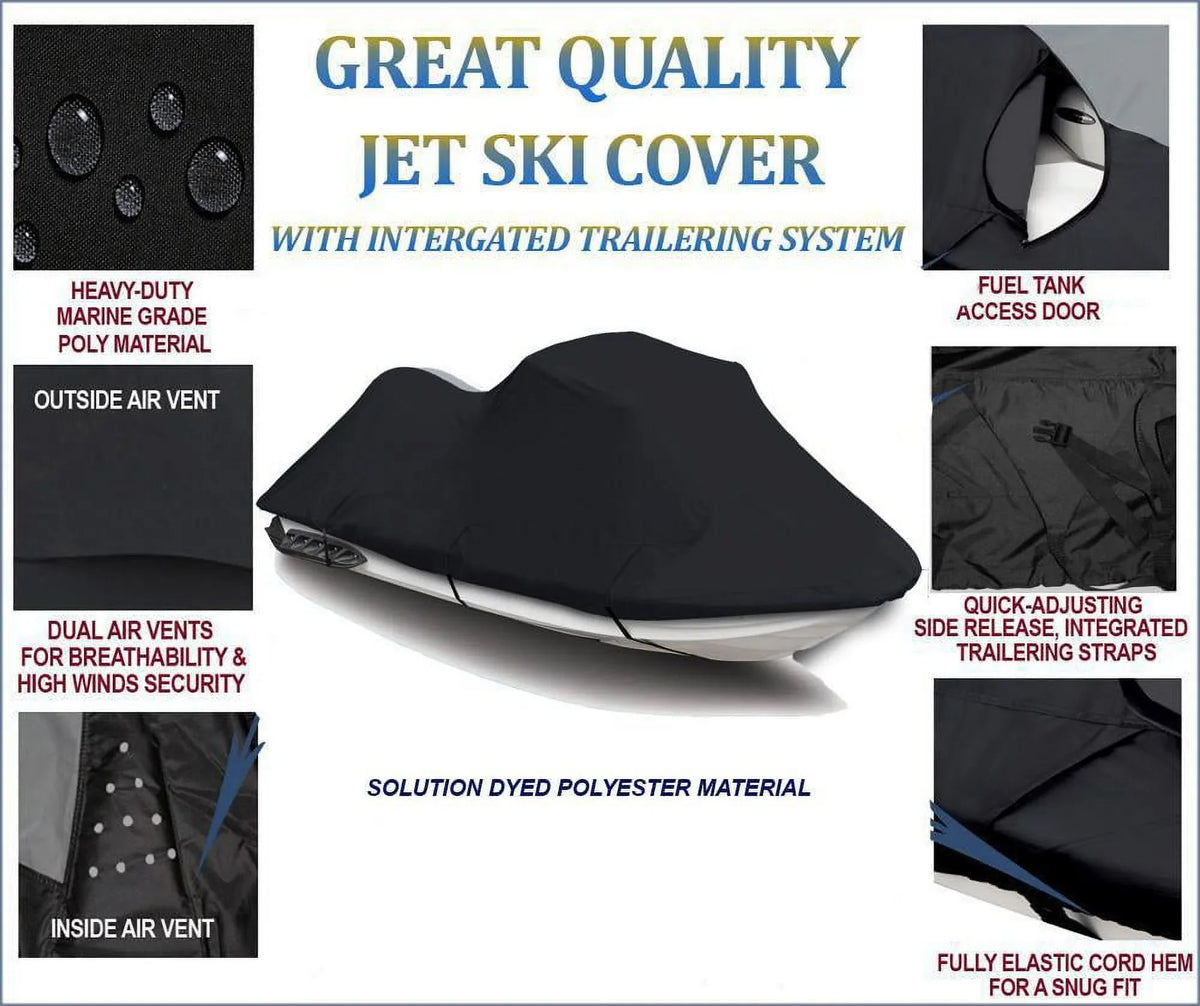 2011 2017 Sea PWC BLACK JET 2016 2015 2019 Sea-Doo Doo 2018 2012 GTI 155 2014 600D Compatible for 2013 Cover Bombardier SE SKI