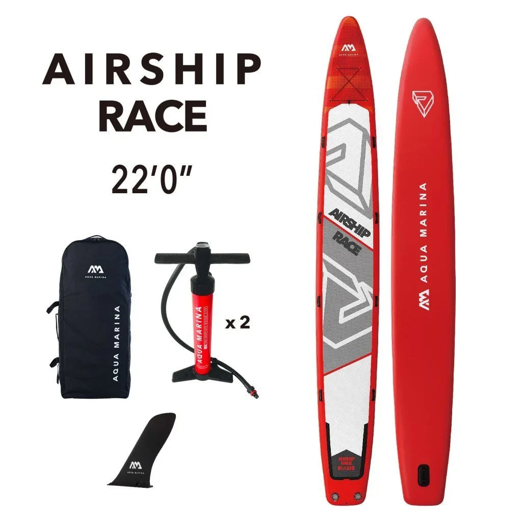 including Bag, Package, Up Pump Safety - Aqua Paddle, Fin, Inflatable 22'0" & SUP Marina AIRSHIP - Stand Harness RACE Board Paddle Carry Multi-Person